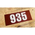 Acrylic House Number Plate Brown + White1