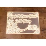 Acrylic Mor Pankh Embossed Letters Home Name Plate (Waterproof)5
