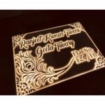Acrylic Mor Pankh Embossed Letters Home Name Plate (Waterproof)6