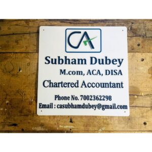 Chartered Accountant Acrylic Embossed Letters Name Plate