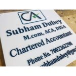 Chartered Accountant Acrylic Embossed Letters Name Plate2