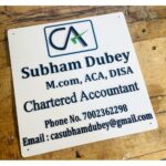 Chartered Accountant Acrylic Embossed Letters Name Plate3