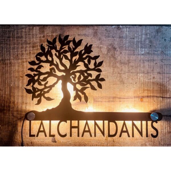 Lalchandanis Metal LED House Name Plate