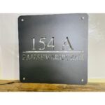 Metal Grey Finish LED House Waterproof Name Plate2