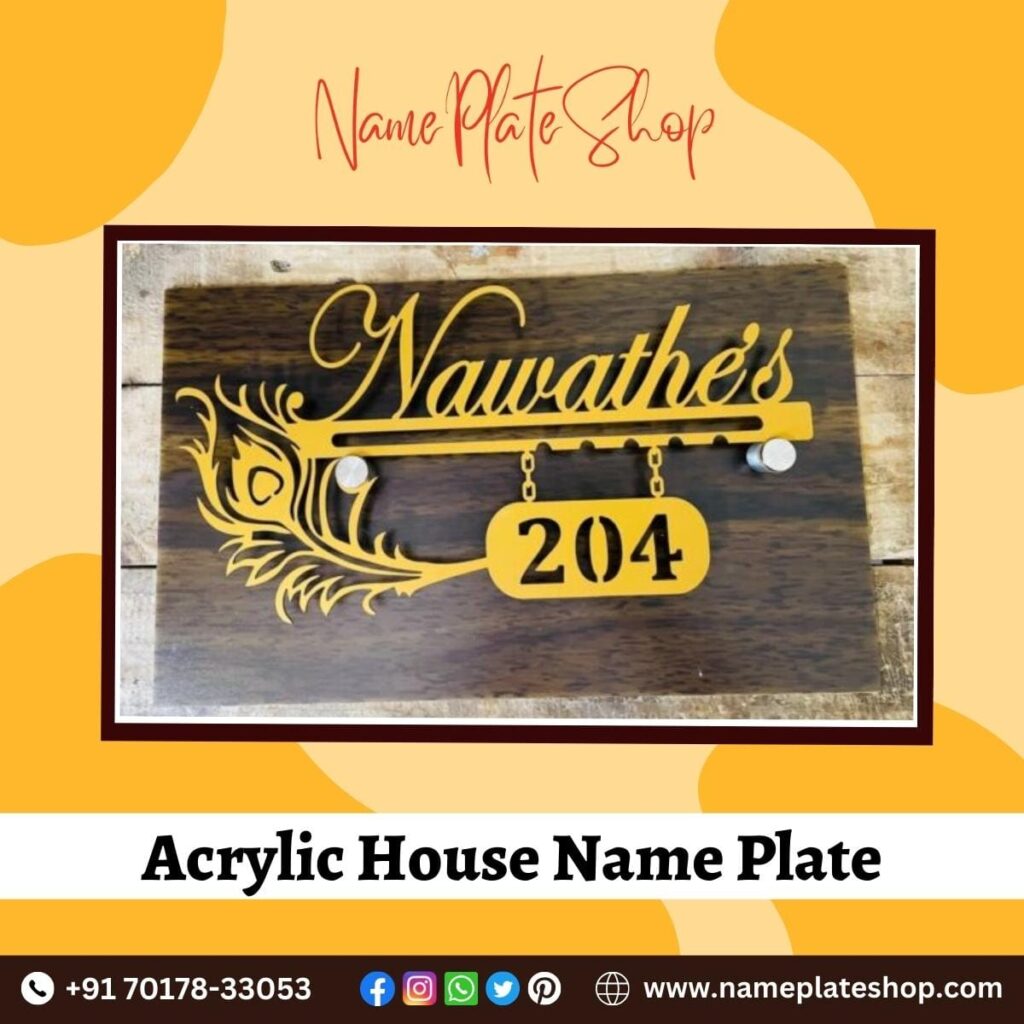 Modern Elegance Acrylic House Name Plate