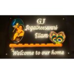 Multicolor Acrylic Led Home Name Plate Waterproof2