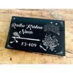 Radhe Krishna Acrylic LED Name Plate1