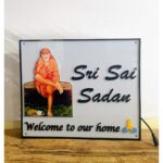 Sai Baba Multicolor Acrylic LED Name Plate3