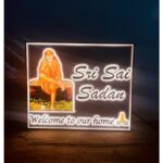 Sai Baba Multicolor Acrylic LED Name Plate4