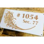 Beautiful Mor Pankh LED Acrylic House Name Plate5