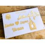 Customizable Embossed 3D Letters Acrylic LED Name Plate1