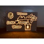 Customizable Embossed 3D Letters Acrylic LED Name Plate2