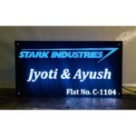 Futuristic Elegance Stark Industries Acrylic LED Name Plate Shines Bright3