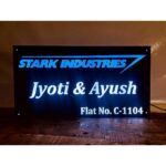 Futuristic Elegance Stark Industries Acrylic LED Name Plate Shines Bright4