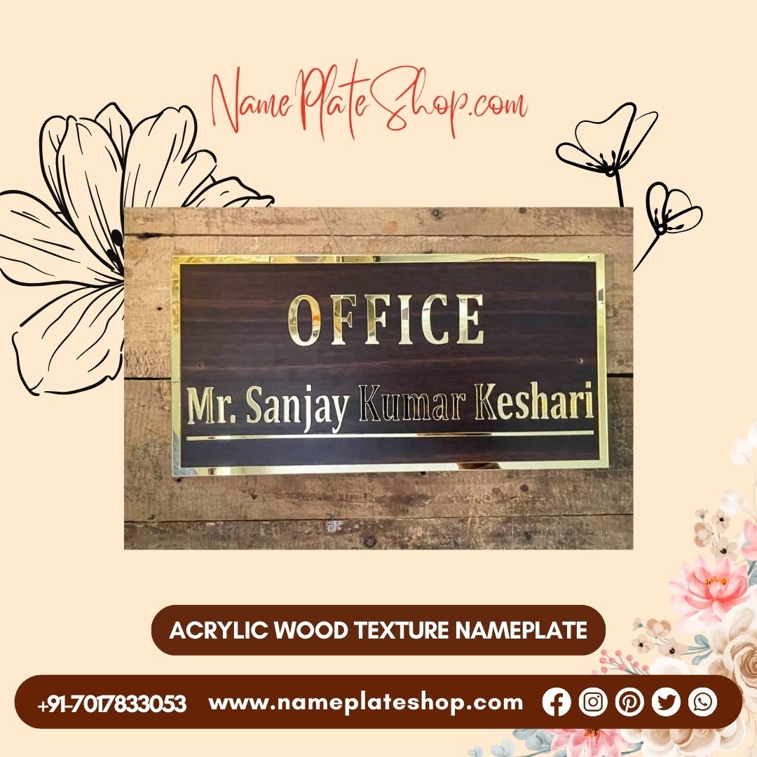Nature's Elegance The Artistry of Acrylic Wood Texture Nameplates