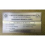 New Design Chartered Accountant Metal Engraved Name Plate (SS 304)