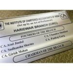 New Design Chartered Accountant Metal Engraved Name Plate (SS 304)4