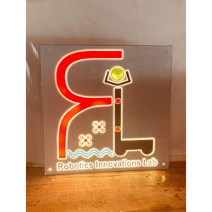 Robotics Company Acrylic LED Name Plate