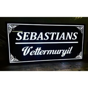 Sebastians Acrylic LED Name Plate (Customizable)