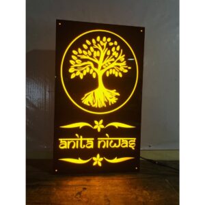 Tree Design Waterproof LED Acrylic Name Plate