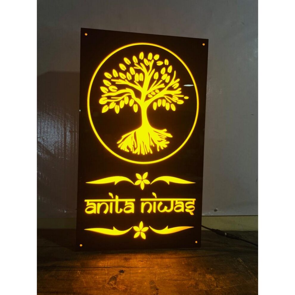 Home LED Name Plate Acrylic Waterproof home-led-name-plate-acrylic-waterproof