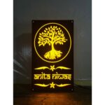 Tree Design Waterproof LED Acrylic Name Plate1