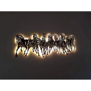 Affordable Running Horses LED Metal Wall Art Decor Unleash Elegance