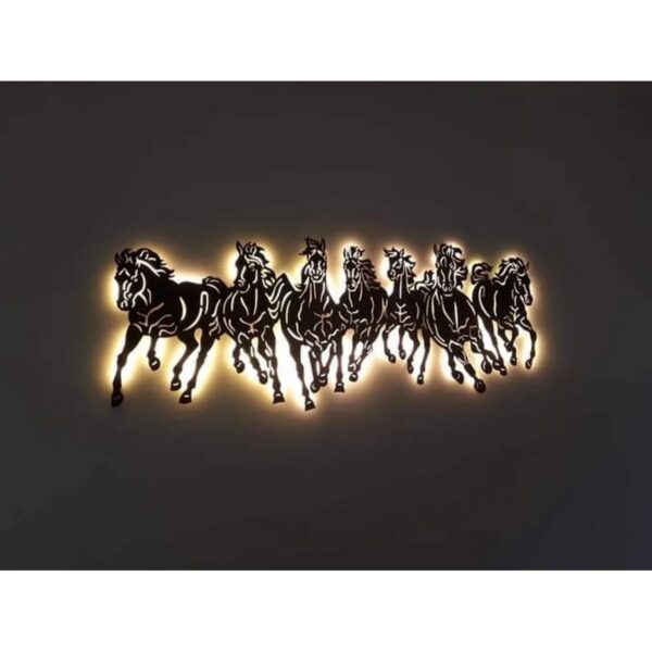 Affordable Running Horses LED Metal Wall Art Decor Unleash Elegance