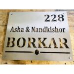 Beautiful Stainless Steel CNC Laser Cut LED Waterproof Name Plate Illuminate Your Identity (5)