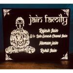 Divine Radiance Beautiful Jains Acrylic LED Name Plate (Mahaveer God) (3)