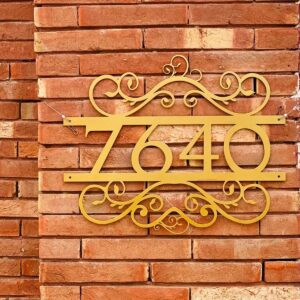 Elegance in Numbers New Design Metal House Numbers Wall Name Plate