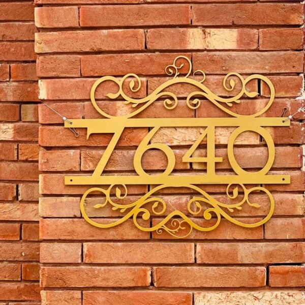 Elegance in Numbers New Design Metal House Numbers Wall Name Plate
