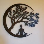 Elevate Your Space with Tranquility Meditation Buddha Metal Wall Sign (2)