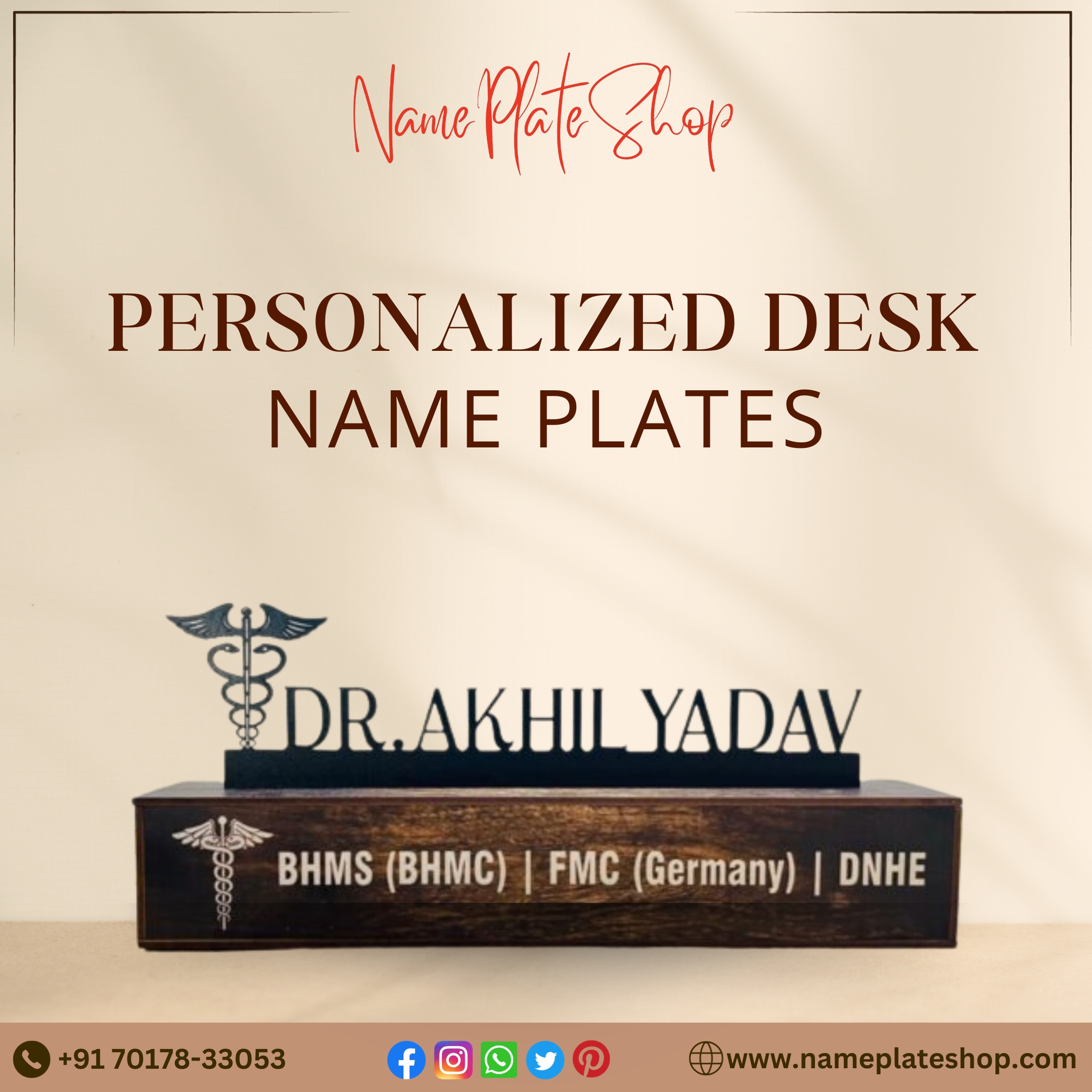 Elevate Your Workspace The Art of Personalized Desk Name Plates