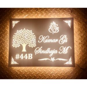 Home Elegance Beautiful Stainless Steel Grade Villa Name Plate (1)