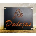 Illuminate Your Home Beautiful Ganesha Metal LED Nameplate (6)