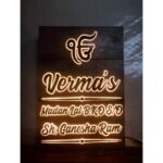 Illuminate Your Welcome Unique Design Acrylic LED Home Name Plate (3)