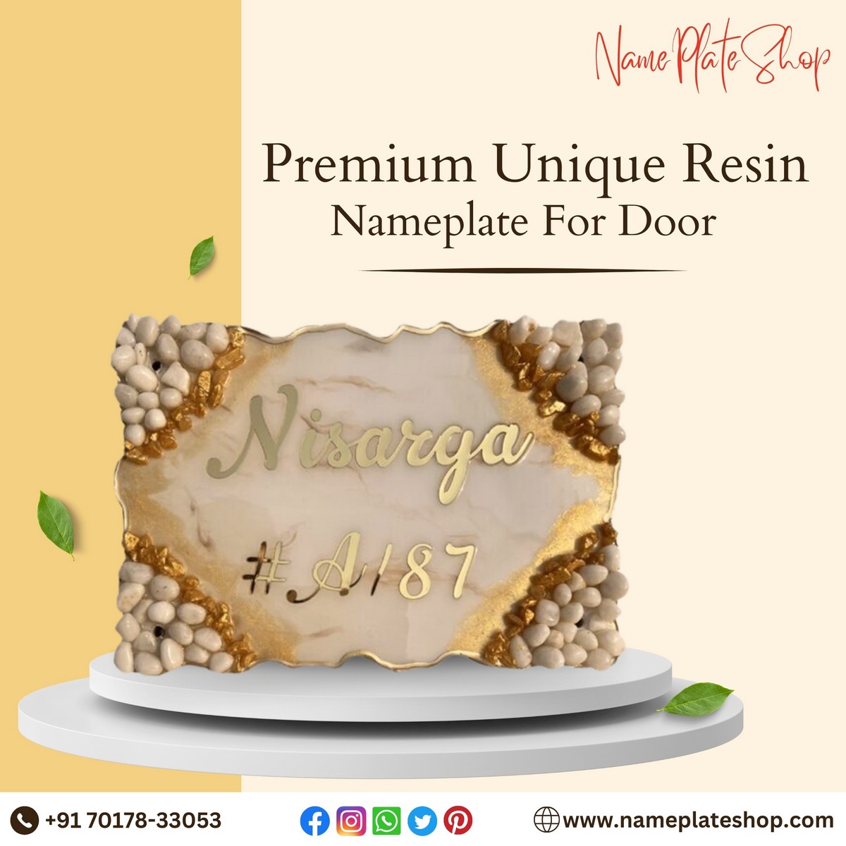 Resin Nameplate for Door