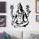 Sacred Majesty Beautiful Lord Shiva Wall Metal 3D Wall Art2