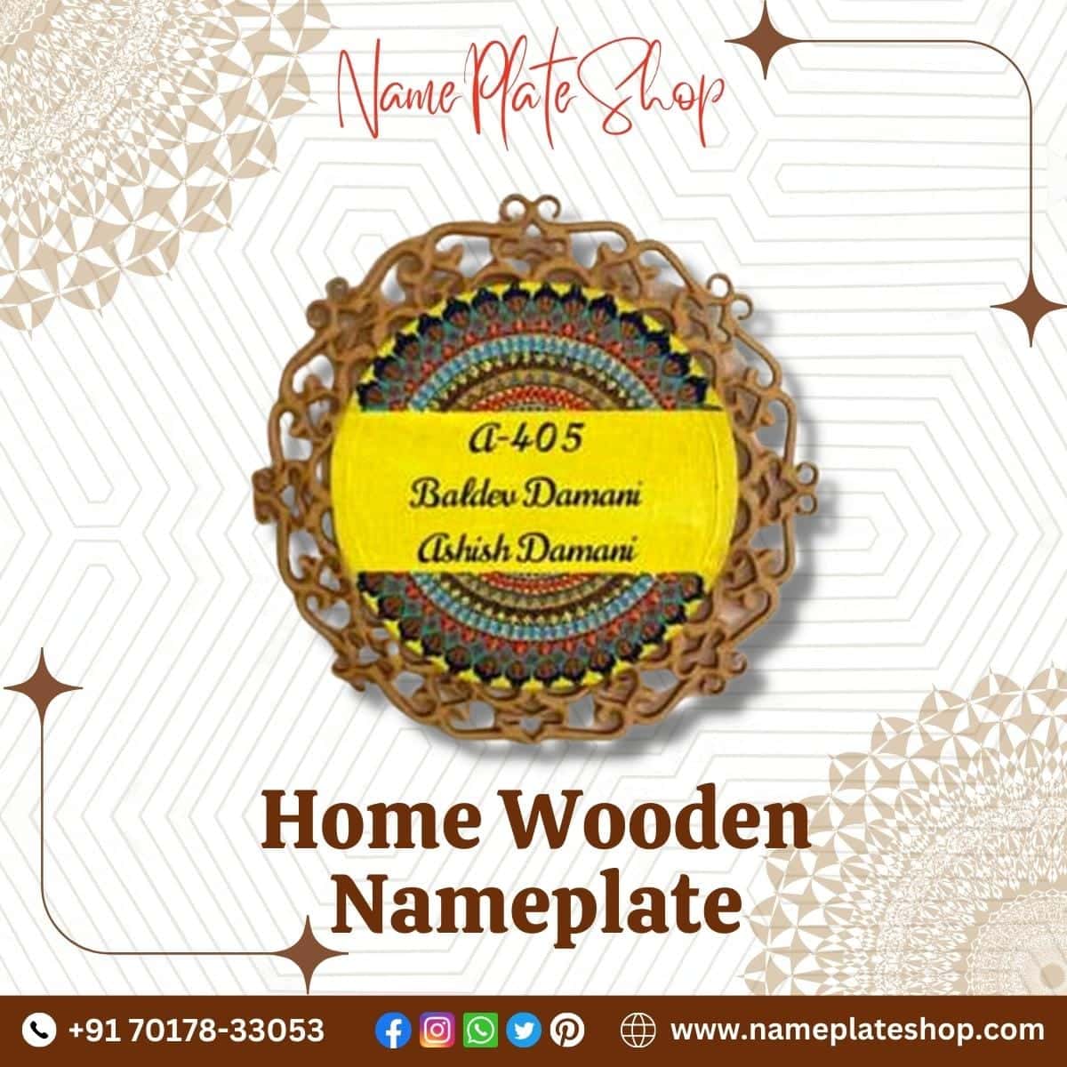 Unveiling Timeless Elegance Beautiful Home Wooden Nameplate