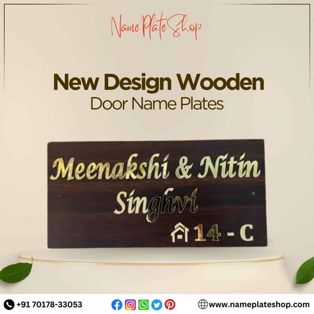Welcoming Elegance Embrace Style with New Design Wooden Door Name Plates