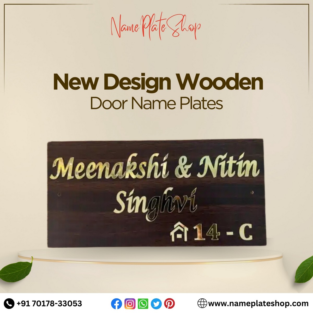 Wooden Door Name Plates