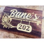 Beautiful Wooden Texture Acrylic Personalized Embossed Letters Name Plate (2)