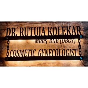 Custom Metal LED Name Plate for Doctor's Reception Wall (1)