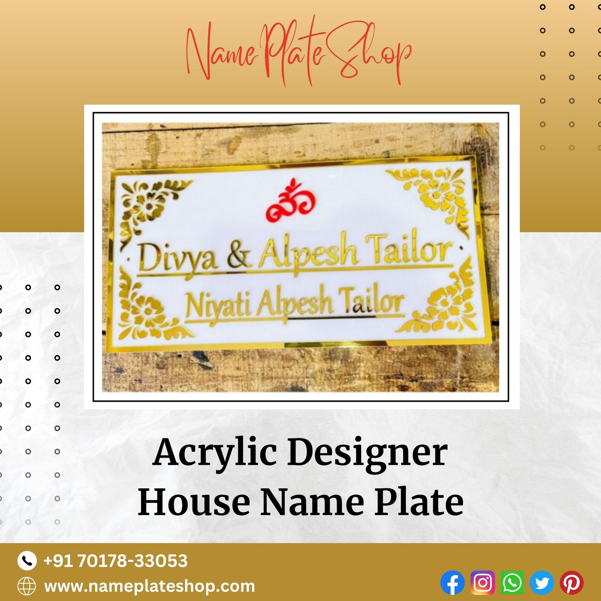 Elevate Your Entrance The Allure of Acrylic Designer Home Nameplates