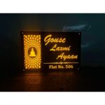 Elevate Your Home with a Beautiful Buddha Idol Acrylic LED Home Name Plate (2)
