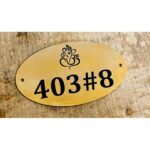 Elevate Your Home's Appearance with Our New Design Golden Engraved Home Number Plate (2)