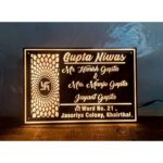 Illuminate Your Home with Our Personalized Acrylic LED Home Name Plate (2)