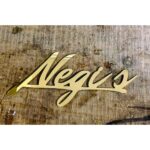 Unique Design Golden Acrylic Laser Cut Customized Name Sign (2)