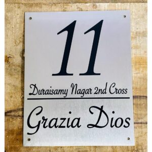 Unique Designed Stainless Steel Engraved Home Name Plate